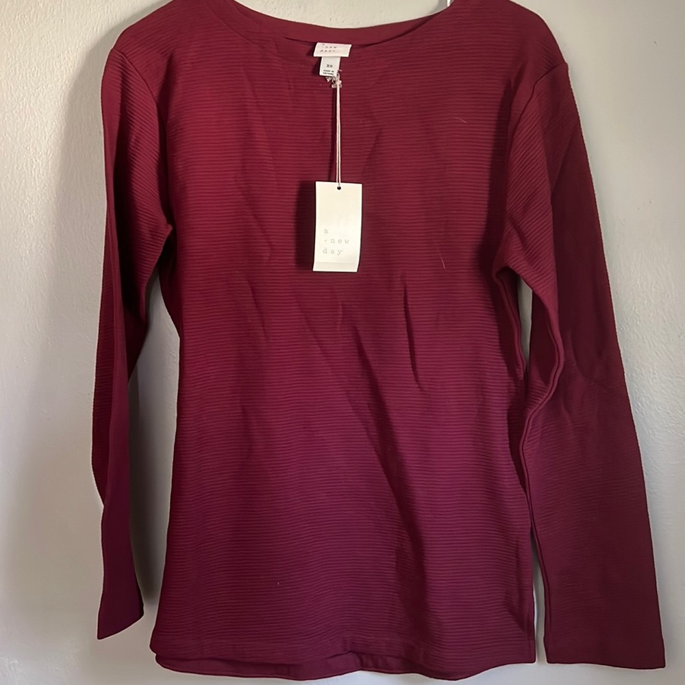 A New Day burgundy sweater